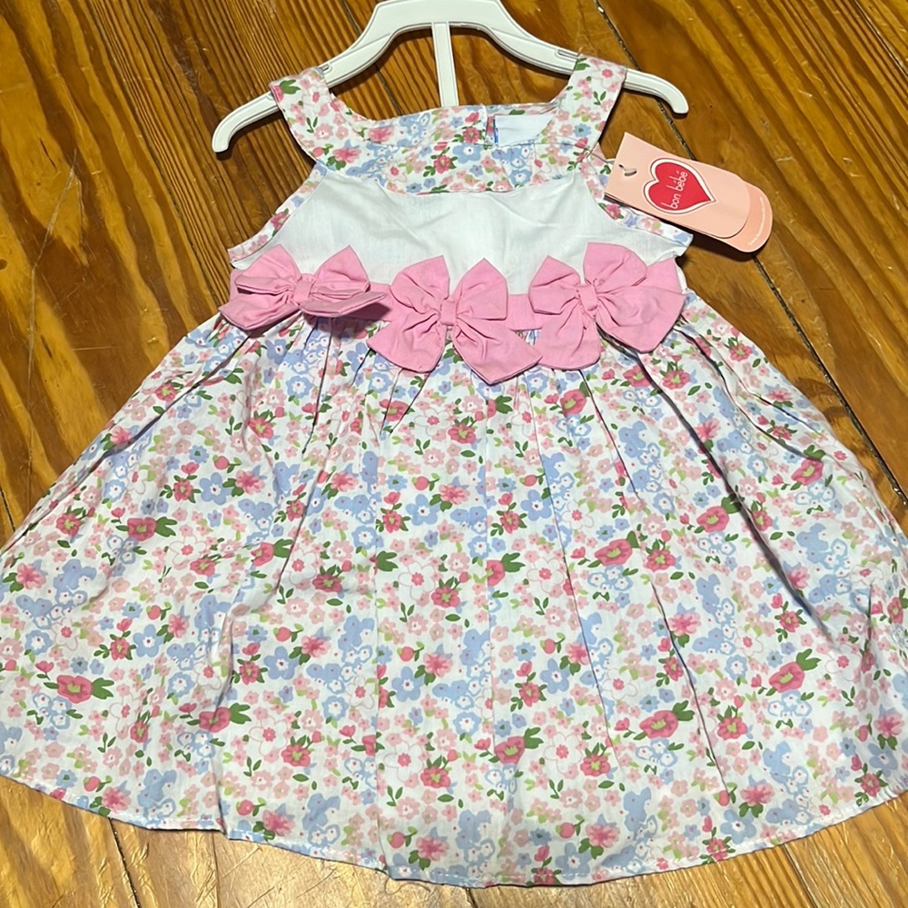 Bon Bebe floral dress and bloomers 3-6 months NWT